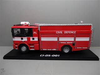 132 polyresin fire truck model with RC function for light and sound